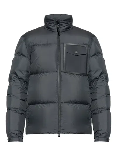Moncler Chinon Square-quilted Down Jacket In Gray