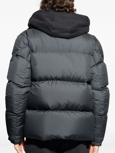 Moncler Chinon Square-quilted Down Jacket In Gray