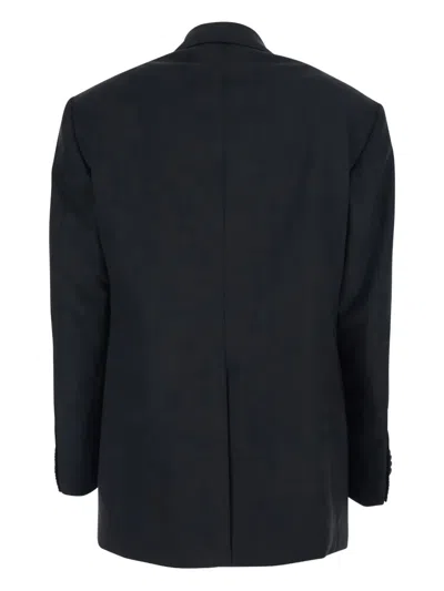 Tagliatore Double-breasted Notched-lapels Jacket In Black