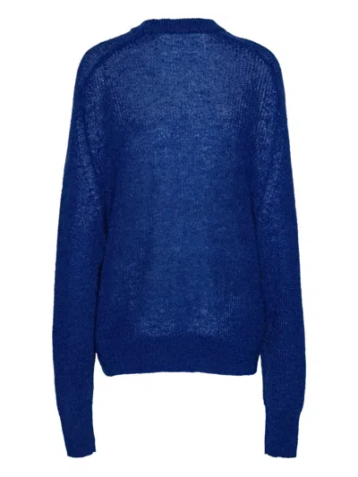 Rotate Birger Christensen Logo-patch Sweater In Blue