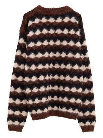 Moncler Wool Blend Crewneck Sweater In Multi