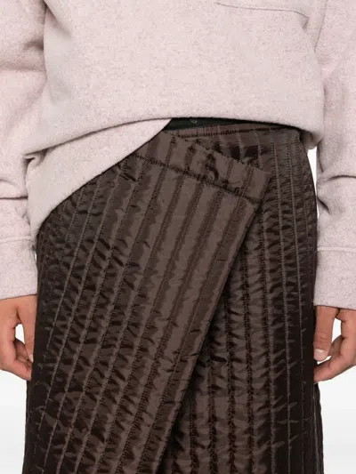 Bless Nº08 Monpe Midi Skirt In Purple