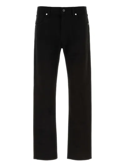Stone Island Five-pocket Trousers With Belt Loops And Contrast Stitching In Black