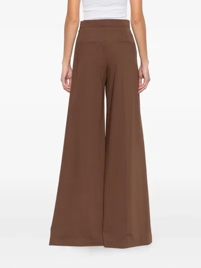 Le Sully Studio Pleated Trousers In Brown