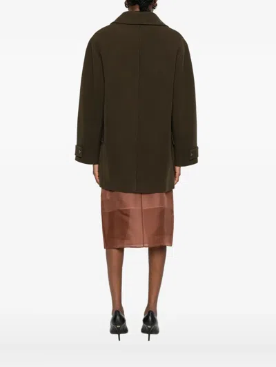 Le Sully Studio Double-breasted Coat In Brown