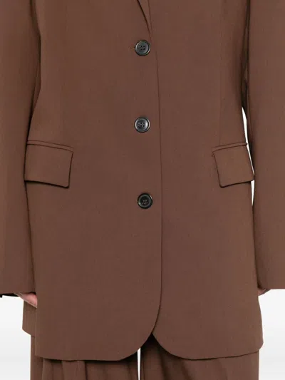 Le Sully Studio Single-breasted Blazer In Brown