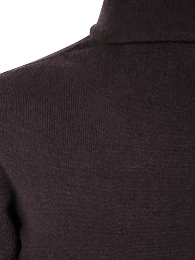 Md75 Cashmere Turtle Neck Sweater In Brown