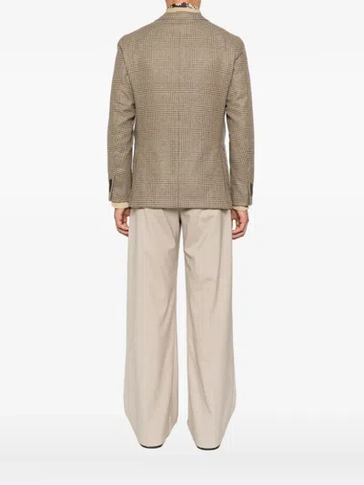 Boglioli Single-breasted Blazer In Brown