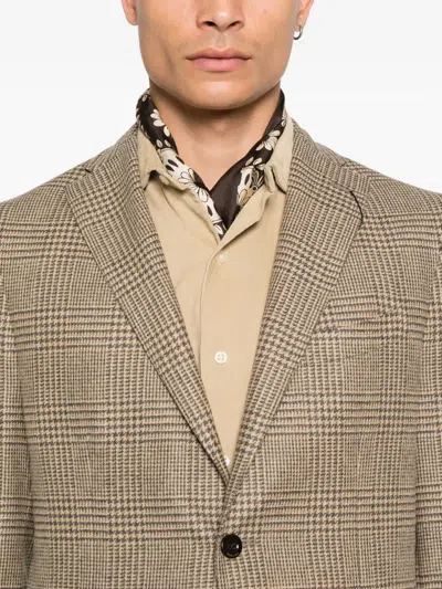 Boglioli Single-breasted Blazer In Brown