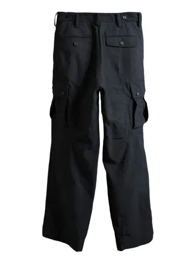 Ziggy Chen Pleated Cargo Pants In Black