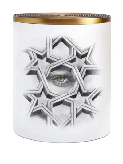 L'objet Grand Bazaar Nª 30 Star-motif Candle (pack Tree) In White