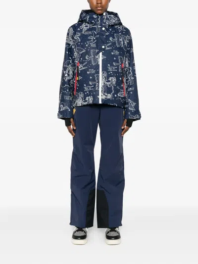 Rossignol Constellation-print Hooded Ski Jacket In Blue
