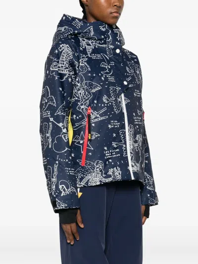 Rossignol Constellation-print Hooded Ski Jacket In Blue
