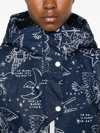 Rossignol Constellation-print Hooded Ski Jacket In Blue