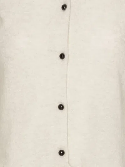 Rotate Birger Christensen Ruffled-hem Cardigan In White