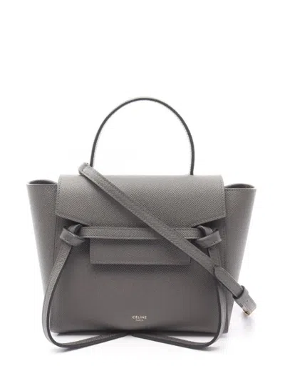 Pre-owned Celine Leather Tote Bag In Gray