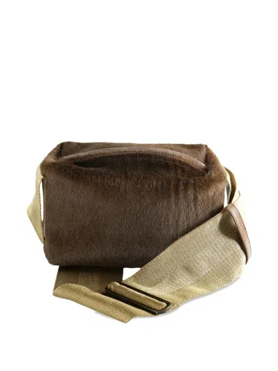 Uma Wang Small Leather Shoulder Bag In Brown