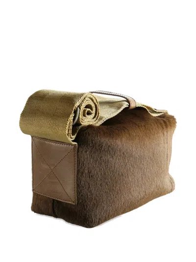 Uma Wang Small Leather Shoulder Bag In Brown