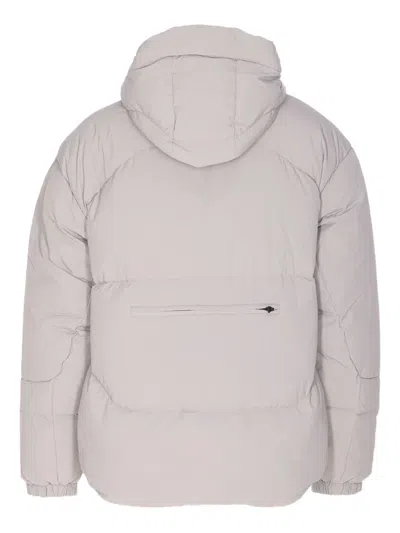 Jg1 Hooded Down Jacket And Pockets In Neutral