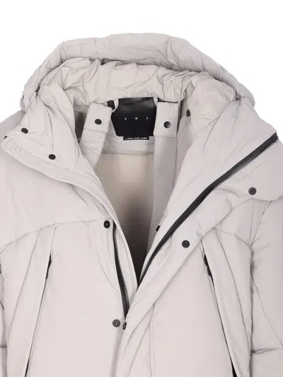 Jg1 Hooded Down Jacket And Pockets In Neutral