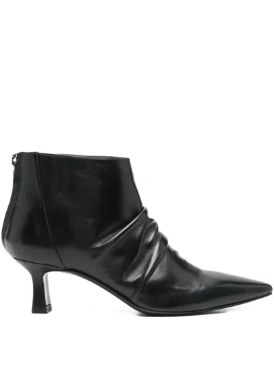 The Seller Ruched Ankle Boots In Black