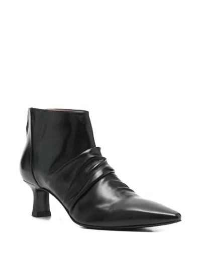 The Seller Ruched Ankle Boots In Black