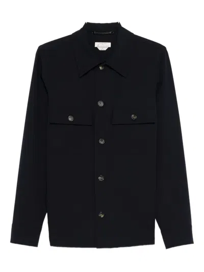 Jacob Cohen Logo-patch Overshirt In Blue