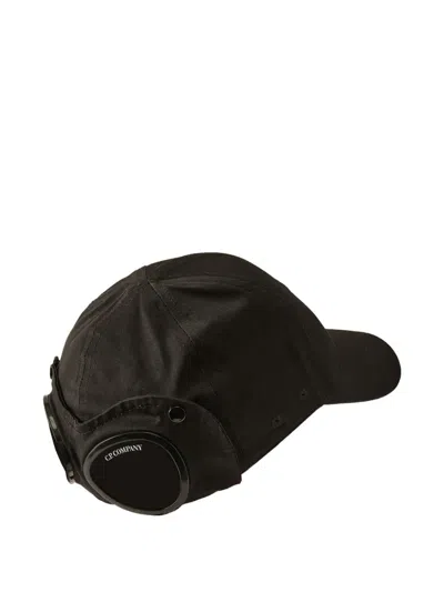 C.p. Company Embroidered-logo Goggle Hat In Black
