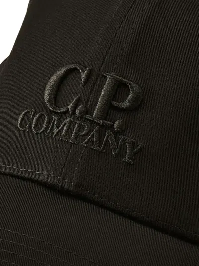 C.p. Company Embroidered-logo Goggle Hat In Black
