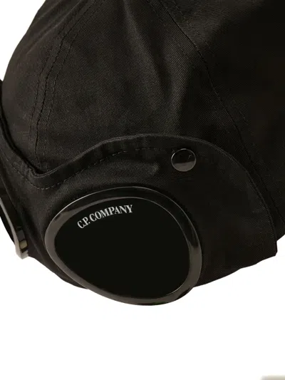 C.p. Company Embroidered-logo Goggle Hat In Black