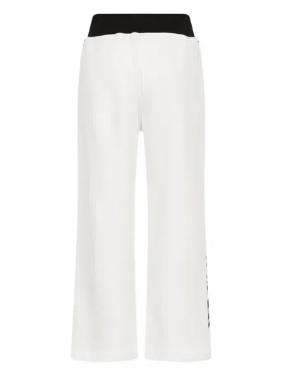 Missoni Zigzag-pattern Cotton Trousers In White