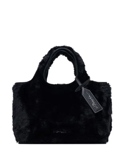 3.1 Phillip Lim Mini Market Faux-fur Tote Bag In Black