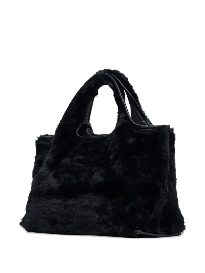 3.1 Phillip Lim Mini Market Faux-fur Tote Bag In Black