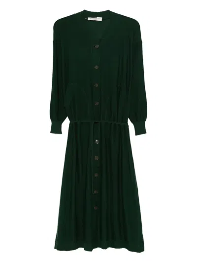 Pre-owned Saint Laurent 1990s Wool Dress In Green