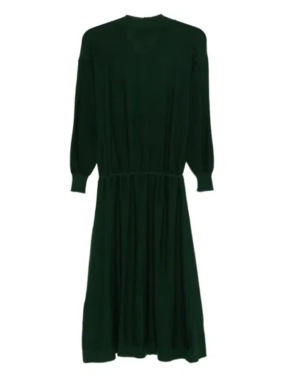 Pre-owned Saint Laurent 1990s Wool Dress In Green