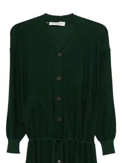 Pre-owned Saint Laurent 1990s Wool Dress In Green