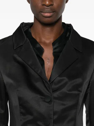 Pre-owned Celine 2000s Silk Jacket In Black