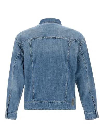 G-star Raw Dakota Logo-patch Pocket Denim Jacket In Blue