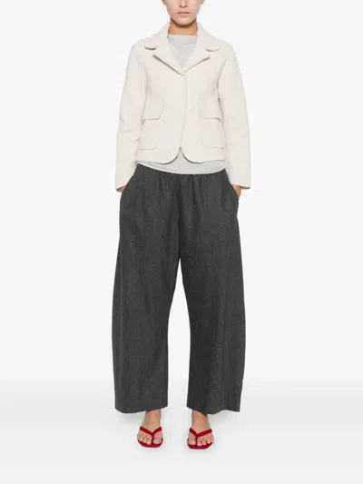 Anne Claire Notched-lapel Jacket In White