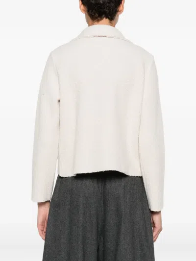 Anne Claire Notched-lapel Jacket In White