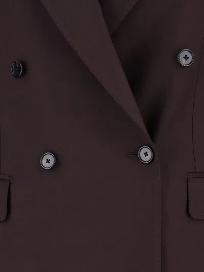 双排扣平驳领西装套装