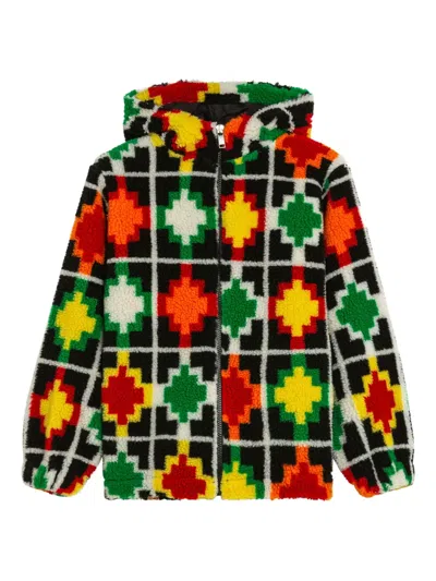 County Of Milan Hooded Geometric Jacket In Multi