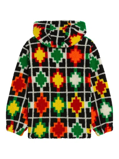 County Of Milan Hooded Geometric Jacket In Multi