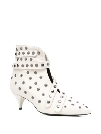 Alchimia High Heels Ankle Boots In White