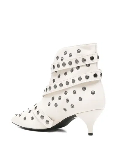 Alchimia High Heels Ankle Boots In White