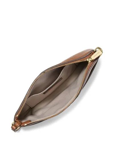 Michael Michael Kors Jet Set Medium Leather Wristlet In Brown