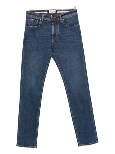 Jacob Cohen Logo-motif Jeans In Blue