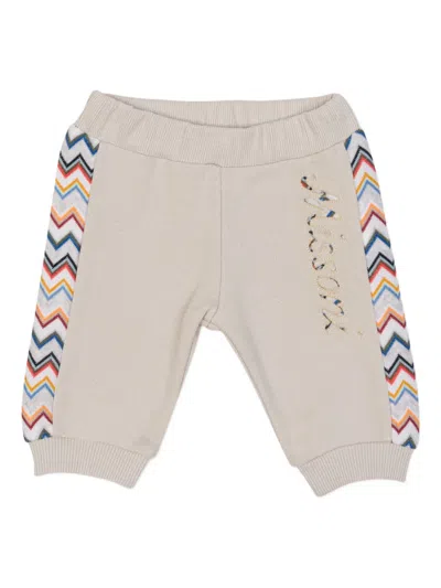 Missoni Baby Boys Zigzag Logo Joggers In Neutral