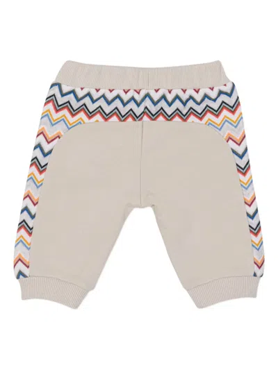 Missoni Baby Boys Zigzag Logo Joggers In Neutral