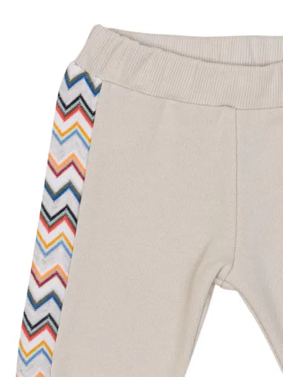 Missoni Baby Boys Zigzag Logo Joggers In Neutral